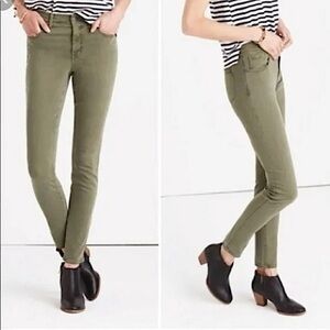 MADEWELL Olive Green Skinny Jeans, 31